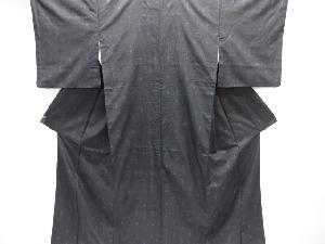 大特価品　麻の葉模様織り出し本場泥大島紬着物(5マルキ)